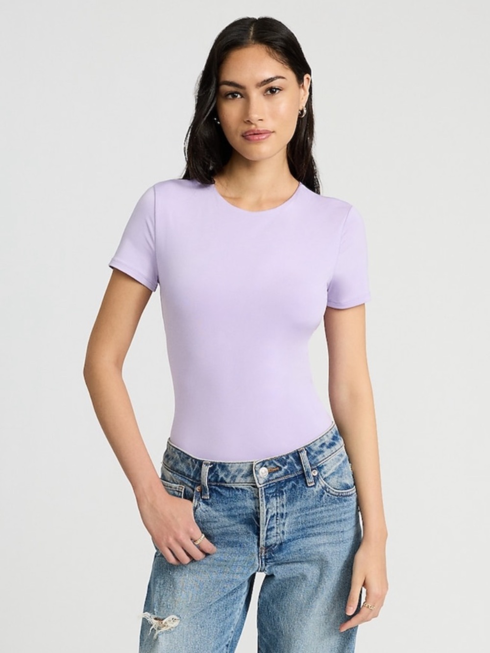 NWT Express Body Contour Compression Crew Neck Short-Sleeve Bodysuit